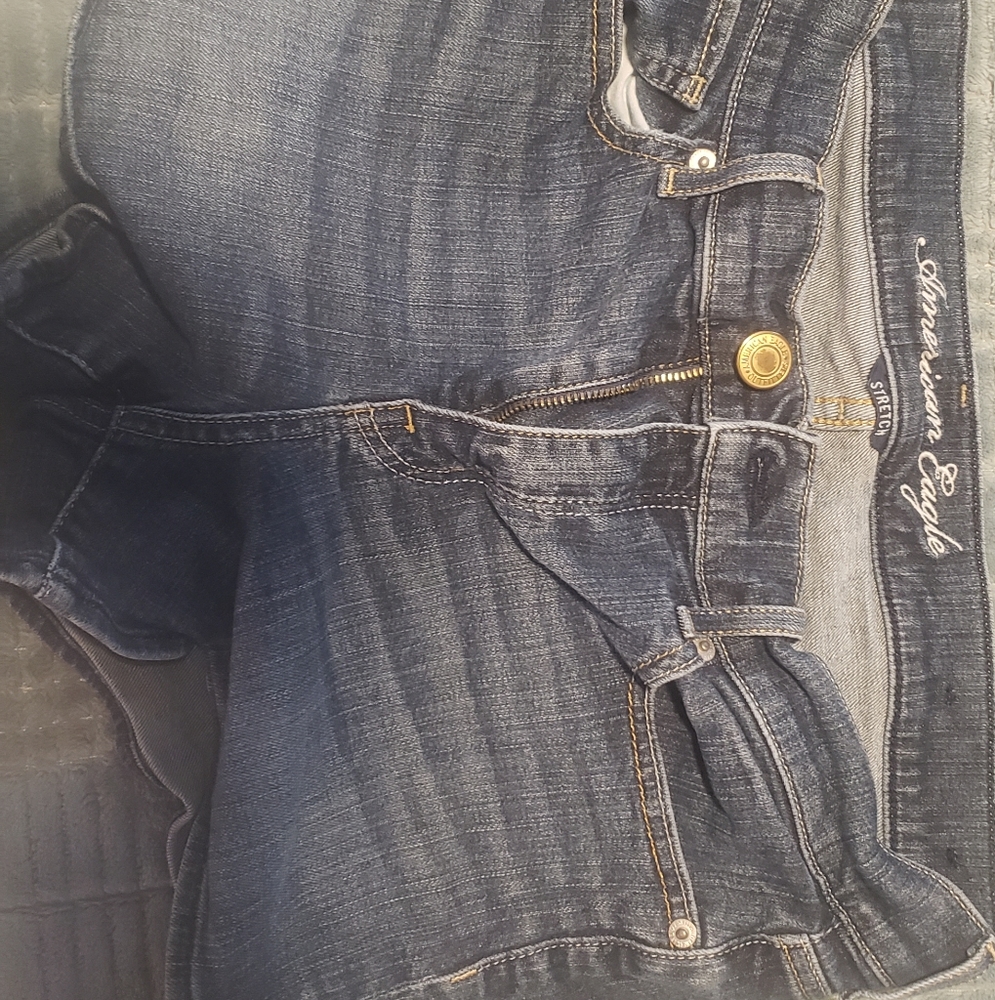 Blue jean shorts american eagle